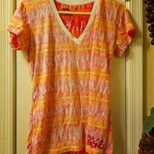 PacSun Billabong sunset colored vneck shirt